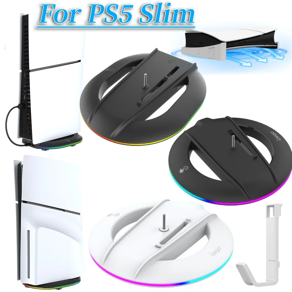 Vertical Stand For PS5 Slim Console Disc And Digital Edition Anti-Slip Holder For Cooling For Playstation 5 Slim Game Console