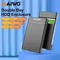 Custodia SSD HDD esterna da 2,5 pollici a doppia baia MAIWO Custodia RAID 4 per custodia per disco rigido array da 2,5 pollici Custodia HDD da USB 3.0 a SATA