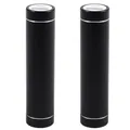 2X 2600MAh caricabatteria portatile esterno USB Power Bank Box per telefono cellulare (senza batteria) colore: nero
