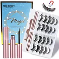 Kit ciglia magnetiche con applicatore Riutilizzabili 5 magneti Ciglia finte Trucco Effetto naturale