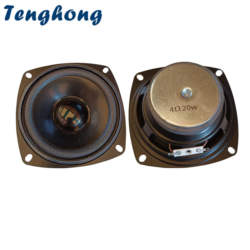 Tenghong 2 pièces 4 pouces haut-parleurs Audio portables unité 4 Ohm 20W pour multimédia Home cinéma son musique haut-parleur bricolage