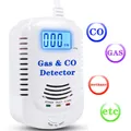 Rilevatore di gas naturale 2 in 1 e rilevatore di monossido di carbonio CO, rilevatore di perdite di gas combustibile Monitor per Co, GNL, GPL, metano