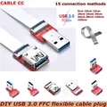 FFC 5gbps USB 3.0 cavo a nastro di prolunga maschio-femmina 90 FPV Slim Flat Soft flessibile FPC