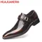 Men's Fashion Vintage Buckle Derby Shoes Men Leather Dress Shoes Wedding Party Shoes Mens Business