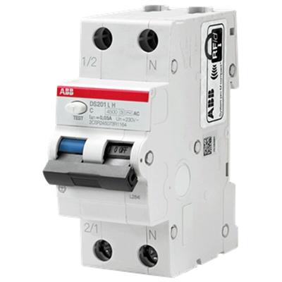 Abb FI-LS-Schalter 6A 1P+N 30mA C 4,5 kA AC 2M DS201LHC6AC30 Image