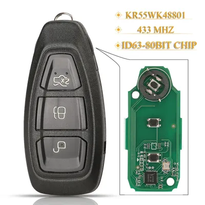 jingyuqin 3 BTN Remote Key 433/434Mhz 4D63-80Bit KR55WK48801 For Ford Focus C-Max Mondeo Kuga Fiesta B-Max Intelligent Keyless