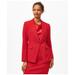 Brooks Brothers Women's Single-Breasted Peak Lapel Jacket in Fine Twill Stretch Crepe | Bright Red | Size 4