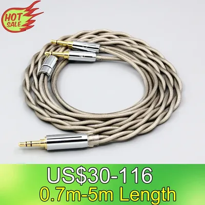 Ln007842 typ6 756 Kern 7n litz occ versilbertes Kopfhörer kabel für hifiman sundara ananda he1000se v2 he6se deva he400se he35x Image