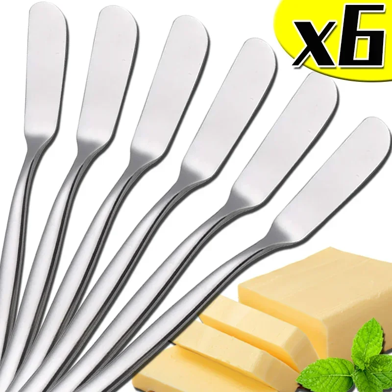 1/6PCS Edelstahl Butter Messer Langen Griff Käse Brot Marmelade Cutter Multifunktionale Westlichen Lebensmittel Geschirr Küche Gadgets