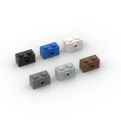 MOC 10PCS 86876 Geändert 1x2 Mit Nieten Auf Seite Bausteine Kit Stecker Ziegel Partikel Image