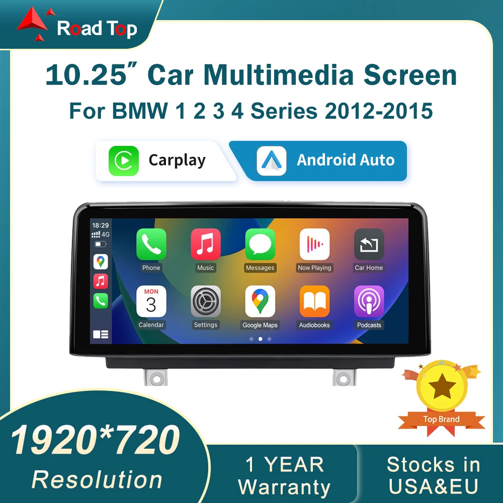 10,25 '12,3' Drahtlose CarPlay Android Auto Multimedia Display Bildschirm Für BMW 1 2 3 4 Serie F20 F21 F22 f30 F31 F32 F33 Image