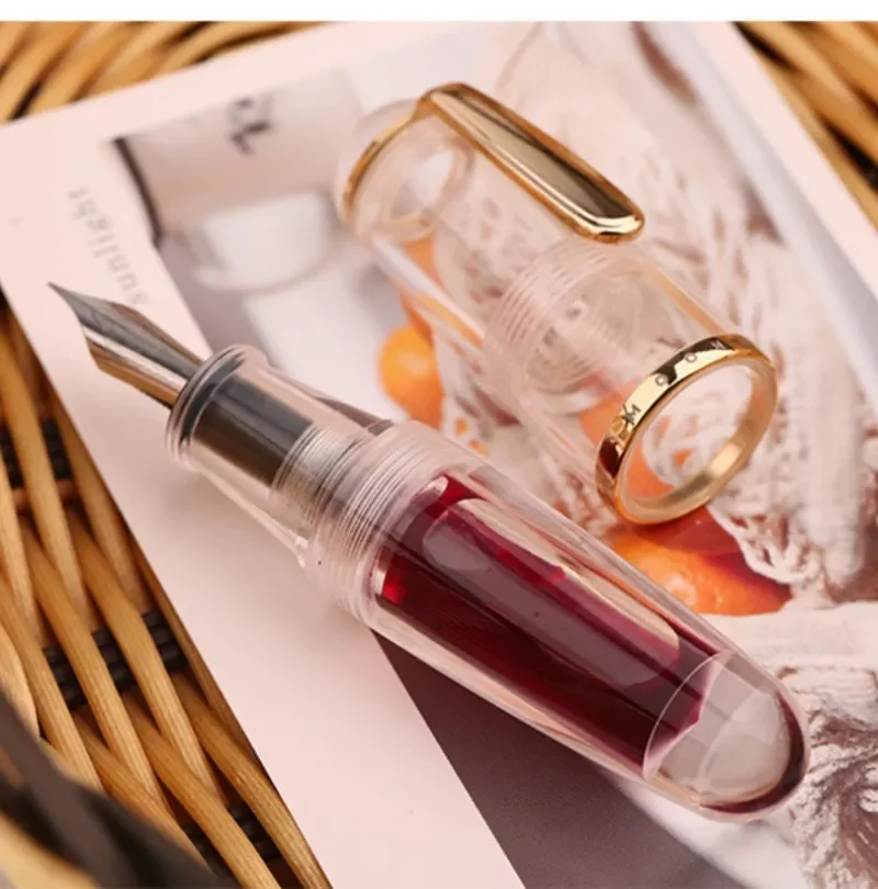 Mahohiy Q1 Stift kurze süße Tinte Stift Geschenk box Hand Ledger feine spitze Stift männliche und weibliche Studenten Schreib praxis kleinen fetten Stift Image