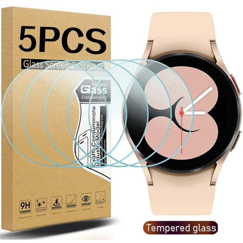 9H gehärtetes Glas für Samsung Galaxy Watch 4 5 6 40/44 mm Classic 42/46 mm Watch 3 41/45 mm Anti-Kratz-Folie HD-Displayschutzfolien Image