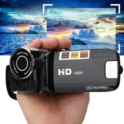 1080P Full HD Digitalkamera 270 ° Rotations-DV-Videorecorder, 2,7 Zoll Touchscreen, digitaler Camcorder, 16-facher Digitalzoom, CMOS-Sensor