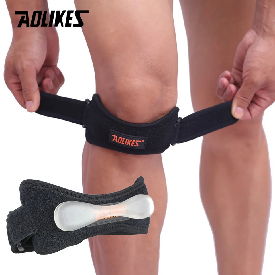 AOLIKES 1 Stück Kniestützen für Knieschmerzen, Patella-Kniestützgurt, verstellbares Patellar-Sehn-Stabilisierungsband für Pullover im Knie Image