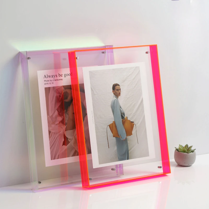 Transparenter Acryl-Fotorahmen, DIY-Poster, Malerei, Flur, Schlafzimmer, Wanddekoration, Ins-Stil, Tisch-Bilderrahmen Image