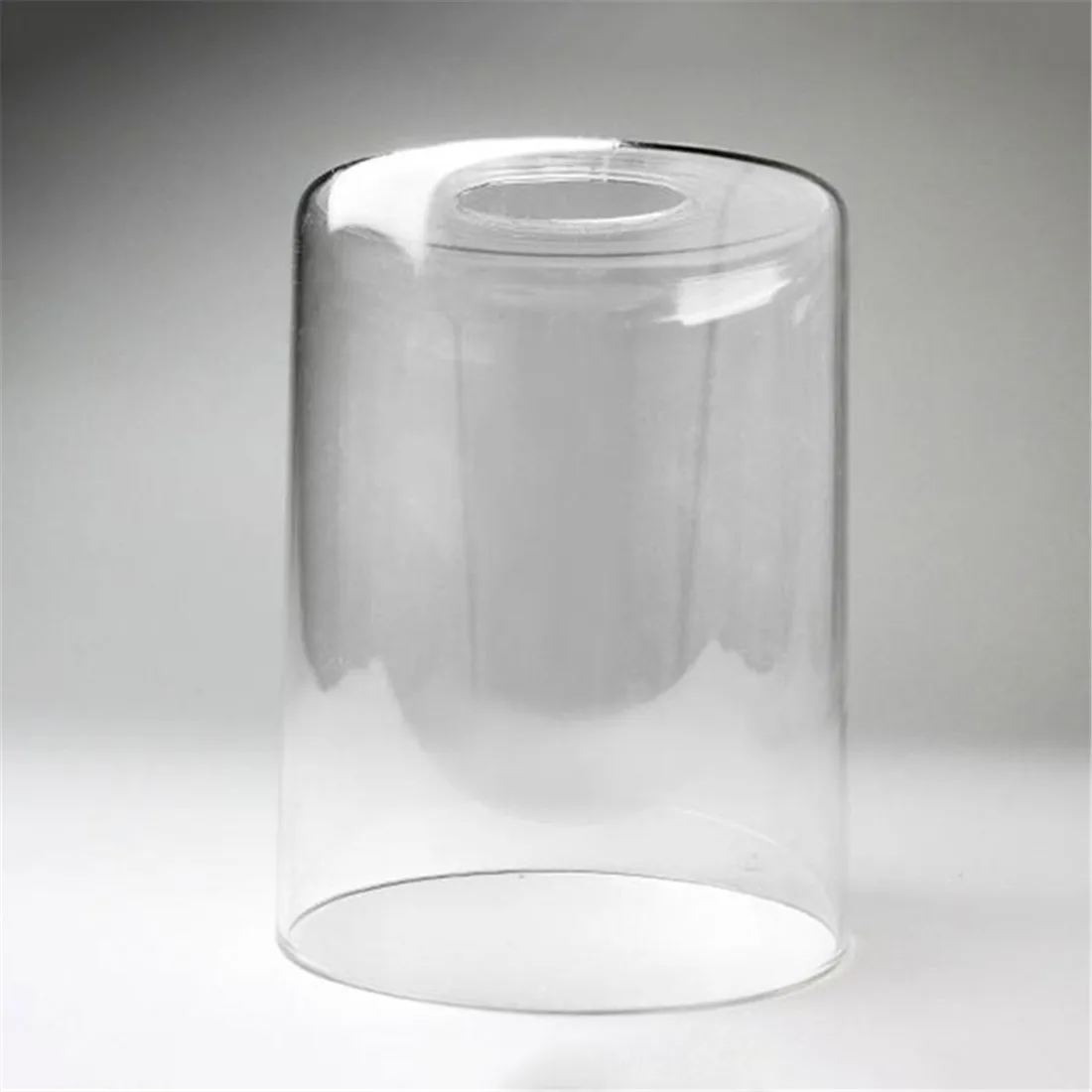 D10xH15cm Zylinder Klarglas Lampenschirm E27 Transparenter Lampenschirm Ersatz für Kronleuchter Tischlampe Wandleuchte Eitelkeitslampe Image