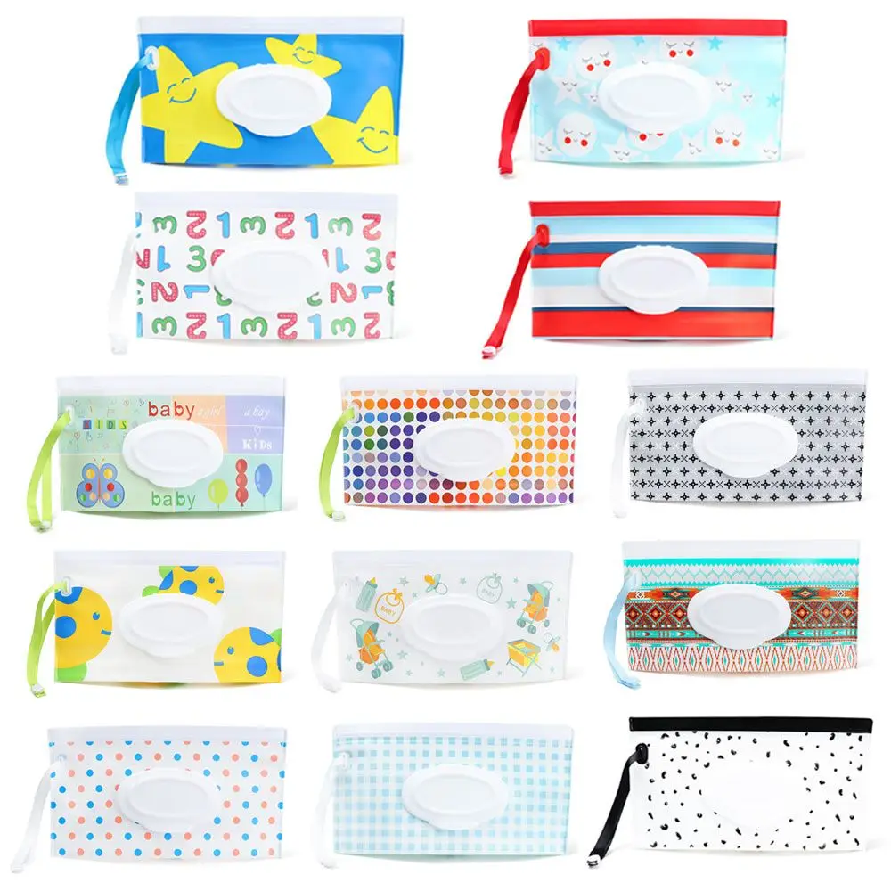 EVA Baby Feuchttücher Beutel Tücher Halter Fall Wiederverwendbare Nachfüllbare Feuchttücher Tasche NEUE Outdoor Tissue Box Tragbare Kinderwagen Zubehör Image