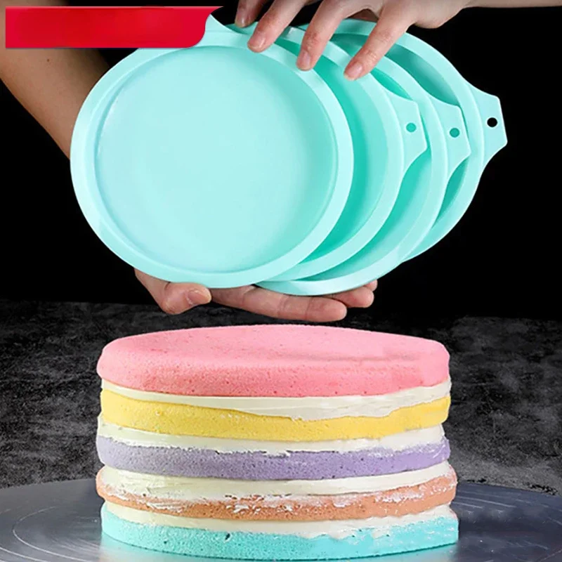 4/6/8 Zoll runde Silikons chicht Kuchen form Silikon Mousse Kuchen form geschichteten Kuchen runde Form Form Kuchen Backwerk zeug Küchen werkzeug