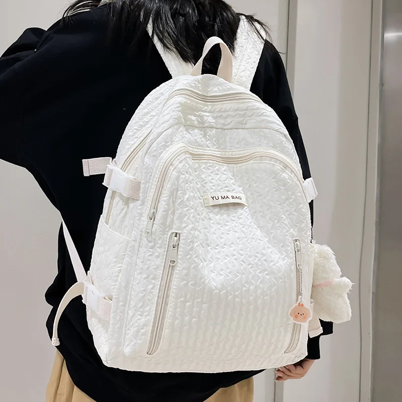Neue Mädchen Schult aschen niedlichen weichen Jungen Rucksäcke High-School-Schüler große Kapazität Rucksack Paket Tasche schwarz weiß blau Pack