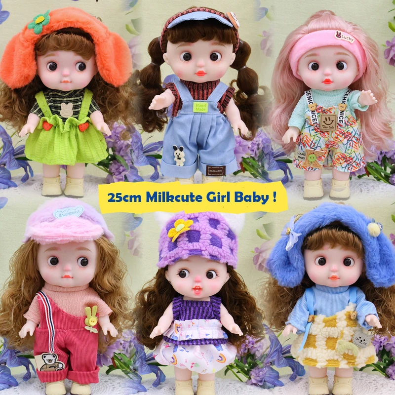 Puppen Spielzeug Mädchen Puppe 25 cm Großen Kopf Nette Baby Festival Geschenk Reborn Kinder Puppen Für Mädchen Spielen Haus Fett kind Ersatz Set