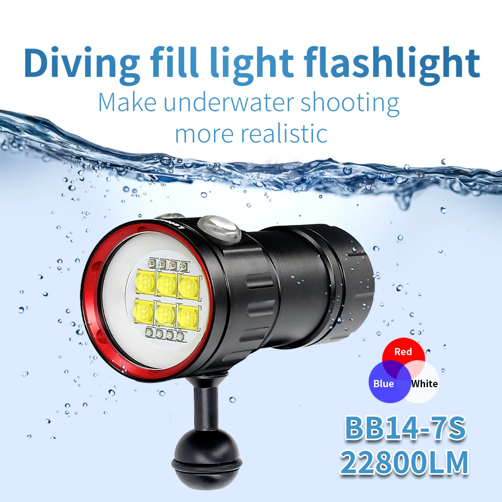 Profession elle Unterwasser 27 LED Fotografie Licht Highlight Lampe 20000Lumen Tauchen Taschenlampe m wasserdichte Videokamera Taschenlampe