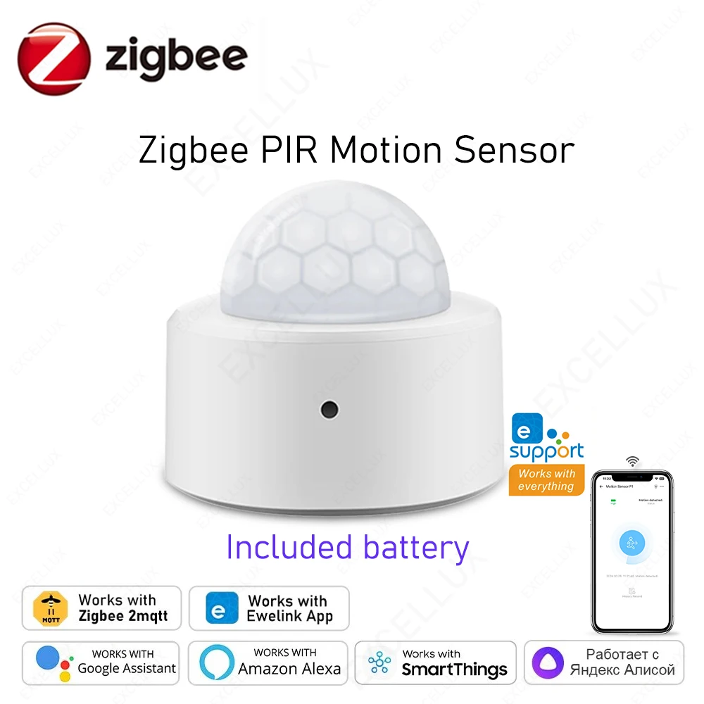 ZigBee Mensch Pir Bewegungs sensor Ewelink Körper bewegung Smart Pir Sensor Infrarot Detektor Home Security Alarm Unterstützung Zbbridge Z2M Image