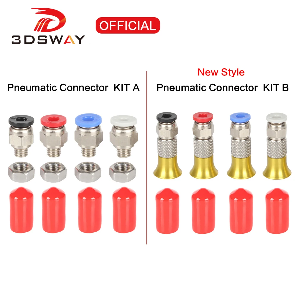3D-Drucker-Teile, Filament-Trockner-Box, 2,5 x 4 mm, PTFE-Schlauch, DIY-Trockenbox, PC4-M6, pneumatischer Anschluss mit Mutter für PLA-ABS-Filamente Image