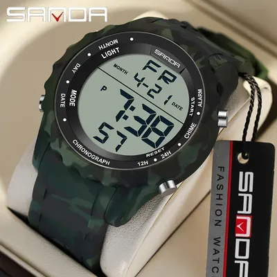 SANDA Top Marke G stil Military Outdoor Sport Uhren Männer LED Digital Wasserdichte Armbanduhr Männer Tauchen Chronograph Wecker
