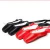 Professionelle Ballett-Spitzband, rosa, schwarz, rot, Satin-Ballerina-Schuhe mit Baumwoll-Silikon-Zehenpolster zum Tanzen