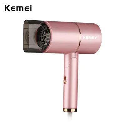 Kemei profession elle Föhn negative Ionen glattere Haarpflege schnell trocknende faltbare tragbare rosa Haartrockner Home Travel Salon