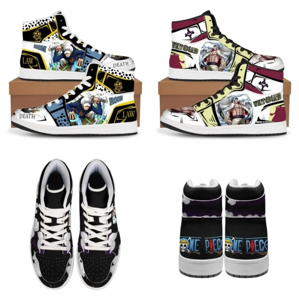 One Piece Anime Luffy Zoro Sneakers Freizeitschuhe Basketballschuhe Cartoon Druck Bequeme Oversize Flache Schuhe Geburtstagsgeschenk