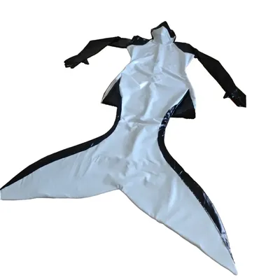 Kostüm Cosplay sexy Mädchen glänzende Meerjungfrau Zentai Catsuit voller Body für Bühnen performance Kostüm Party Club bedeckt Image