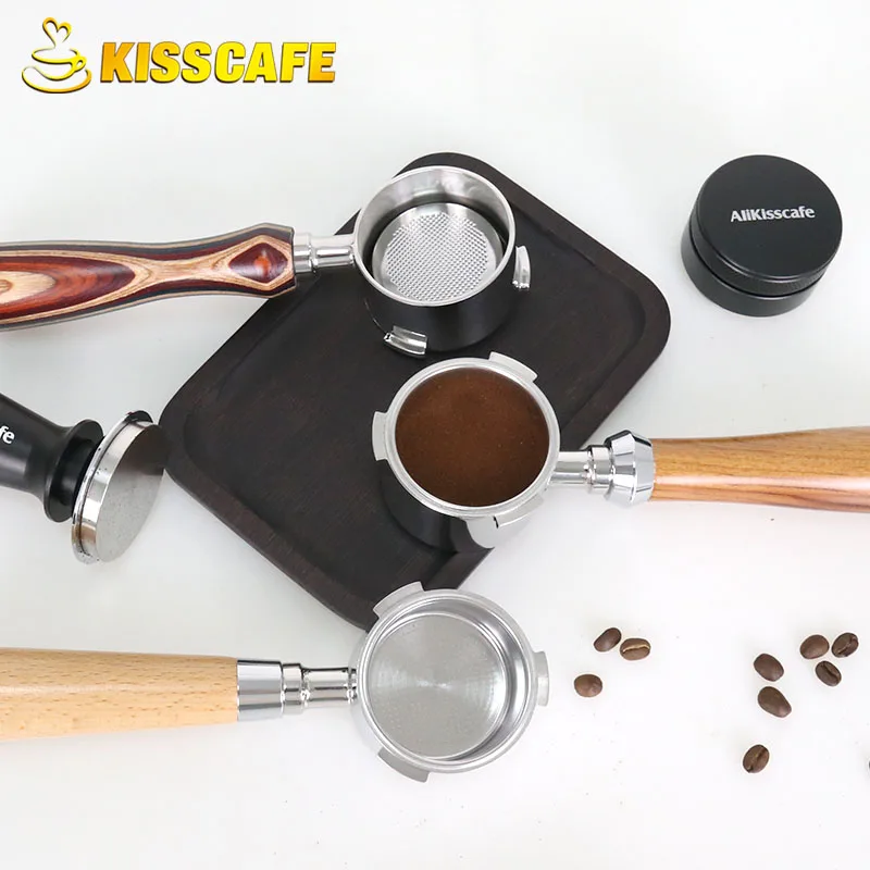 51mm Kaffee Boden Siebträger Für Hibrew H11 Homix Ersatz Filter Bakset Holzgriff Espresso Maker Zubehör Barista Image