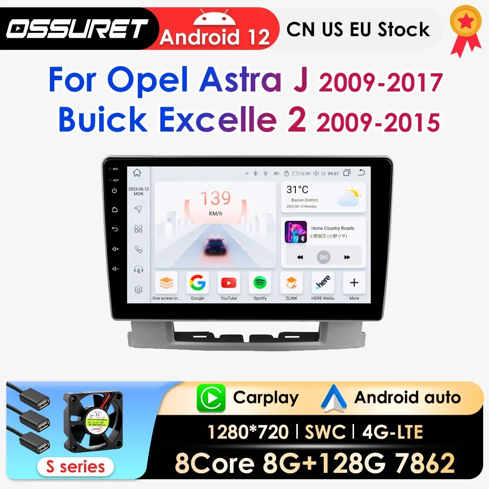 AI Carplay Android Auto Auto Radio Für Opel Astra J 2009-2017 Buick Excelle 2 2009-2015 multimedia-Player Navi GPS Autoradio 7862 Image