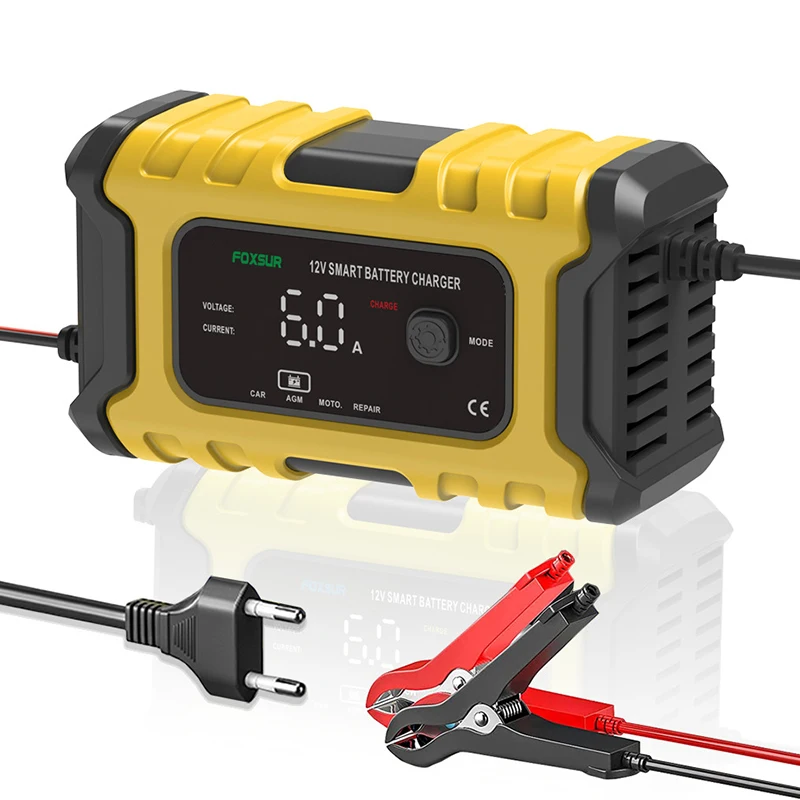 5a/6a 12V digitales Autobatterie ladegerät voll automatische Reparatur ladung für LKW-Geländewagen-Motorrad-Batterie lade gerät Image