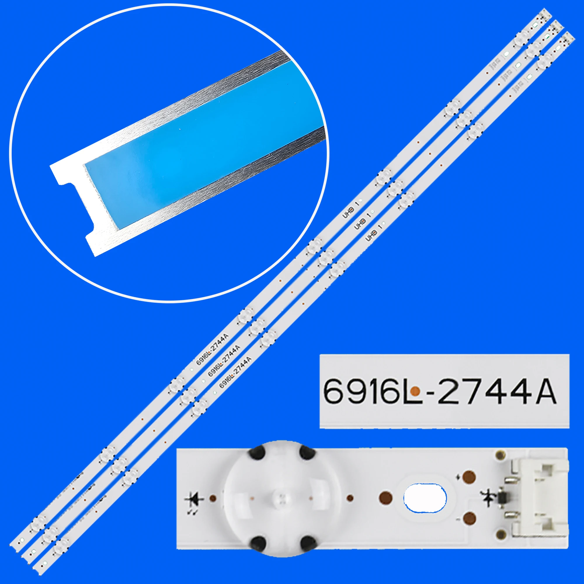 LED-Hintergrundbeleuchtungsstreifen für 43UH6100 43UH620V 43UH610T 43LF5700 43UH617T 43 V16.5 ART3 2744 6916L-2744A UHD 1 LC430DGE (FJ) (M2) Image
