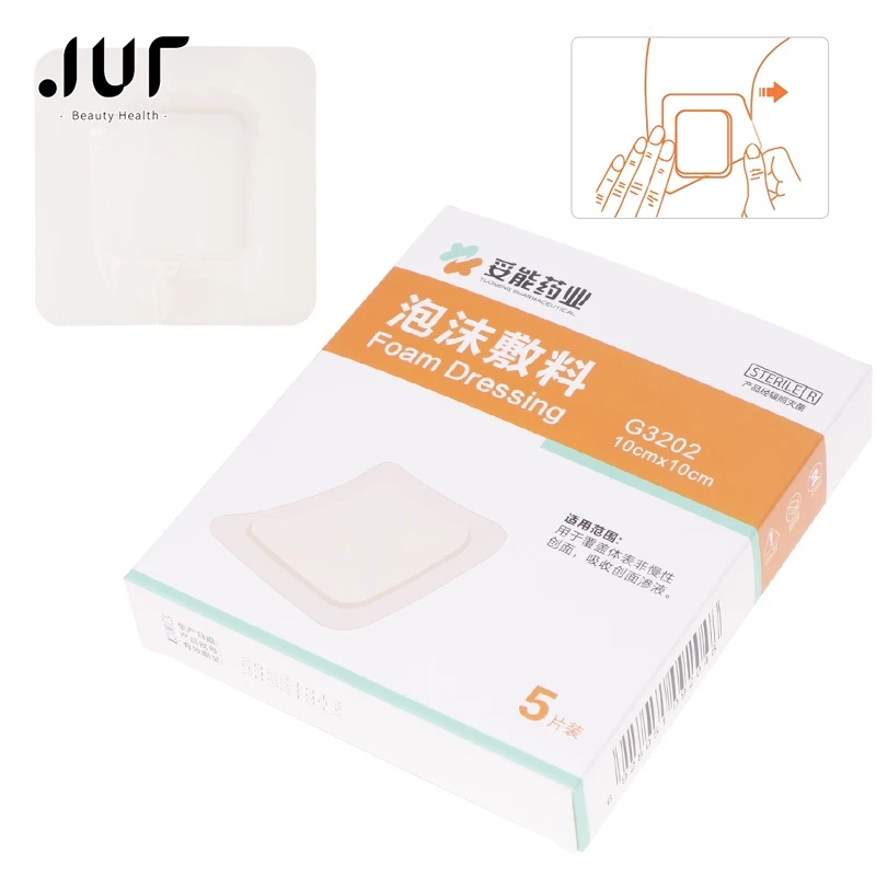 5pc tragbare Hydro kolloid kleber Verband Wund verband selbst klebend atmungsaktiv ultra dünne wasserdichte Dekubitus Heal Pad Patch Image