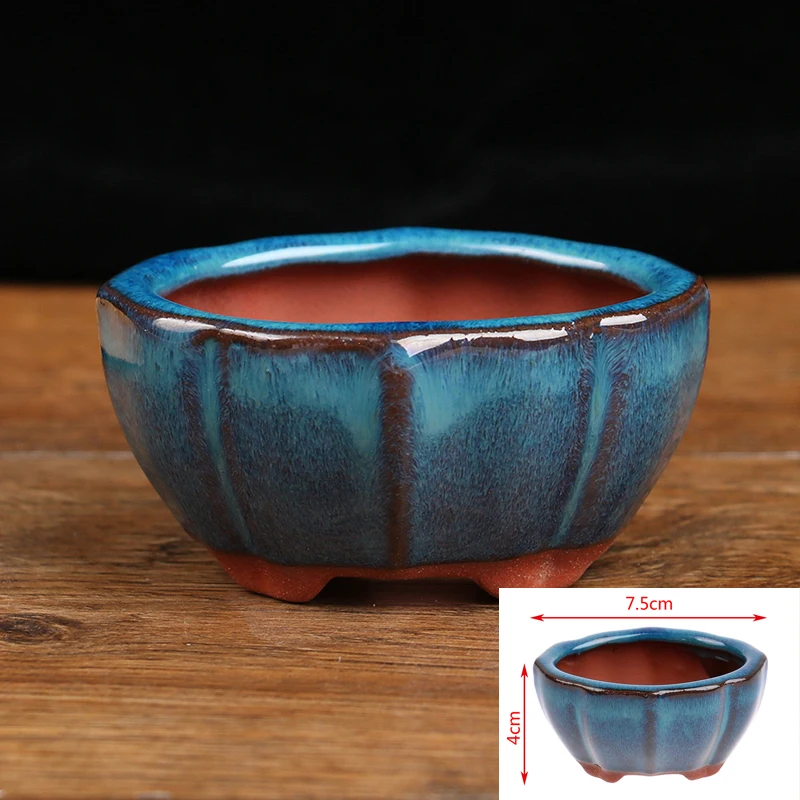 1 stücke Bonsai Mini Keramik Blumentopf saftige Blume Pflanzt opf Büro Desktop-Dekoration für Garten Hof Wohnzimmer Balkon