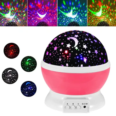 Nachtlampe Projektor Sternenhimmel Nachtlicht Projektor Babylampe Dekor Rotierender Sternenkinderzimmer Mond Galaxy Projektor Tischleuchte