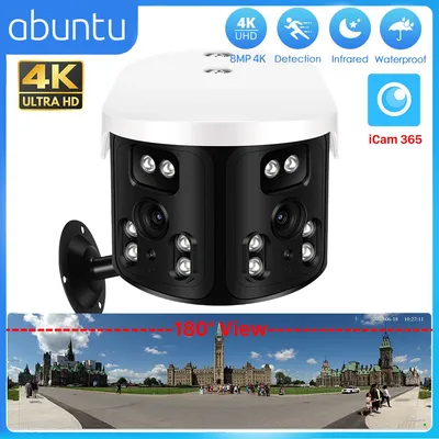 4k 8mp Wifi Kamera 180 ° Weitwinkel Outdoor Wifi Überwachungs kameras 4mp ir Farbe Nachtsicht CCTV Sicherheit Smart Kamera