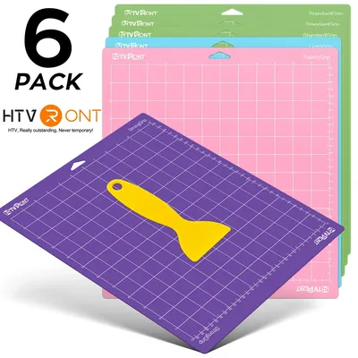Htvront pack 12 x12in gemischte farben pvc kleber schneide matte grundplatte werkzeug kissen für cricut erforschen luft/air2/maker diy maschine