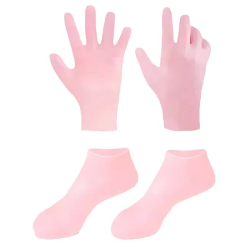 Silikonsocken, feuchtigkeitsspendende Gel-Socken, Peeling und Verhinderung von Trockenheit, Spa-Fußpflege-Werkzeug, rissige abgestorbene Haut, Entfernungsschutz Image