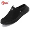 YRZL Herren Halbe Hausschuhe Sommer Atmungsaktives Mesh Herrenschuhe Outdoor Casual Wanderschuhe