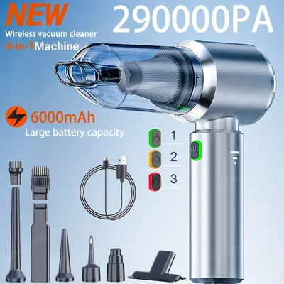 Auto-Staubsauger, leistungsstarker, tragbarer, kabelloser, bürstenloser Motor, Reinigungsmaschine, leistungsstarker Luftstaubsauger für Haushaltsgeräte Image