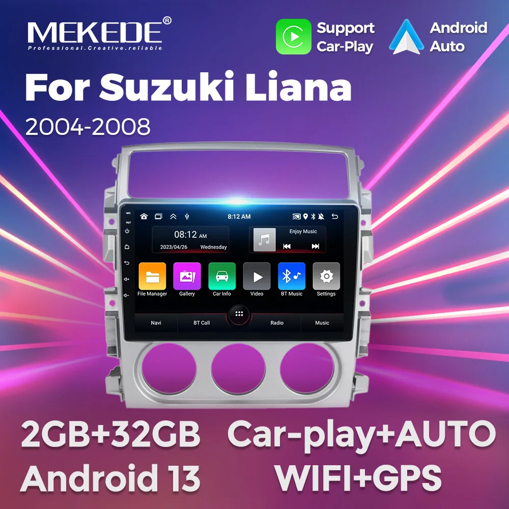 MEKEDE Unterstützung HD Kamera Auto Bildschirm Stereo Für Suzuki LIANA 2004-2013 Automotive Multimedia Zentrale Radio 2 Din Carplay WIFI Image
