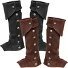 Mittelalter liche Männer Frauen Cosplay Schuhe decken Gothic Punk Bein Rüstung Wikinger Krieger
