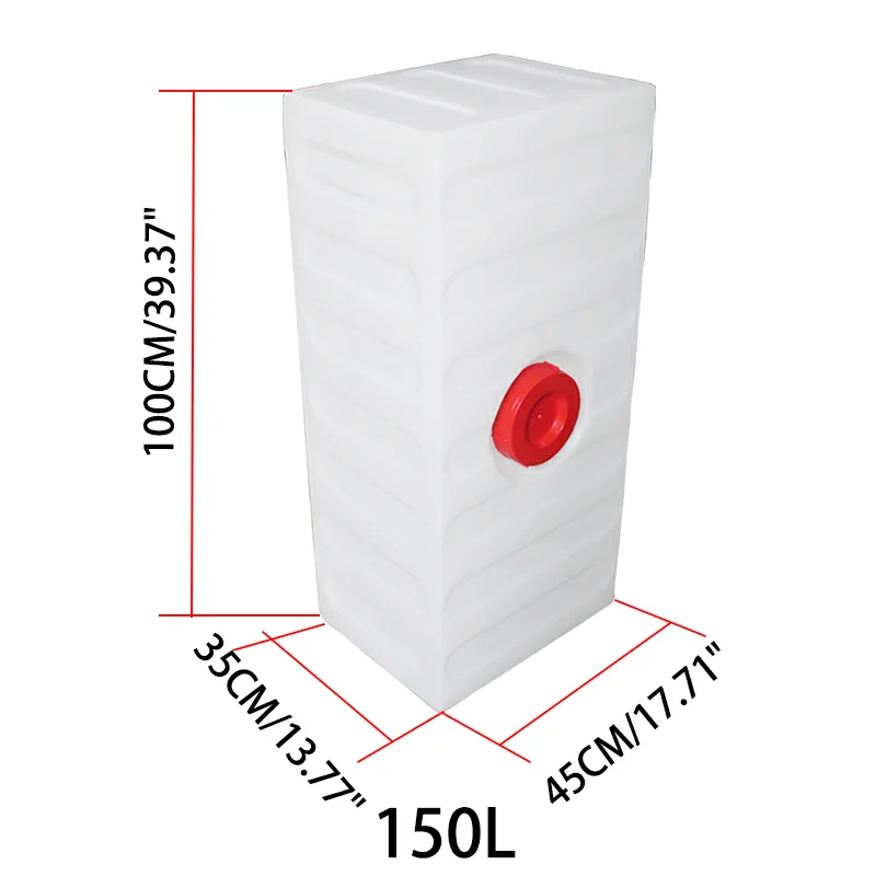 150l Diesel kraftstoff tank rv Wassertank Transformation horizontaler Auto Wassertank Kunststoff Eimer Hoch temperatur quadratischer Wassertank Image