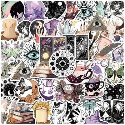 10/30/50PCS Magie Hexe Kunst Cartoon Aufkleber Ästhetische Goth DIY Telefon Laptop Gepäck Skateboard Image