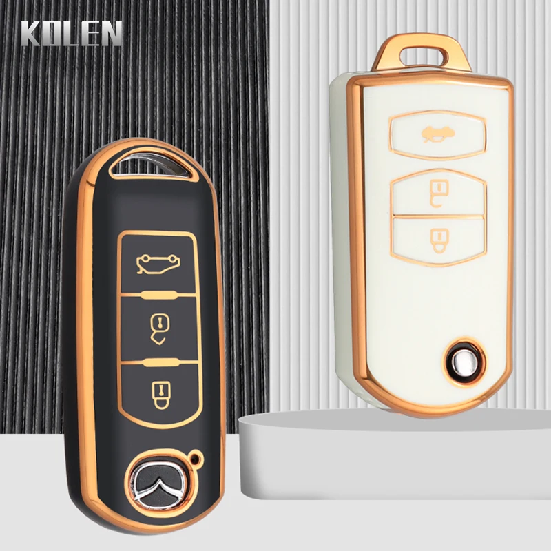 TPU Auto Schlüssel Fall Abdeckung Shell Fob Für Mazda 2 3 5 6 Alexa Atenza Demio BL BM GJ CX30 CX3 CX-3 CX5 CX-5 CX8 CX-8 CX9 MX5 RX8 CX-9 Image